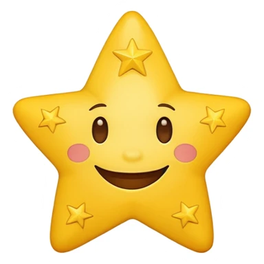 minimalist smiling star emoji sticker