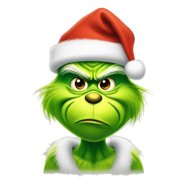 Grinch with santa’s hat sticker