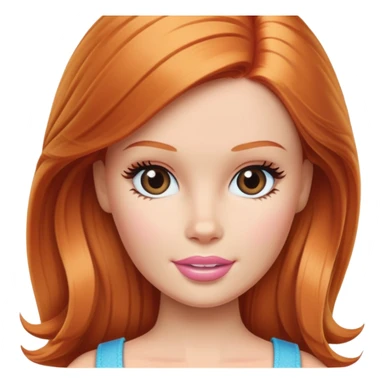 Beautiful Barbie ginger fair skin sticker