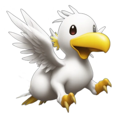 Moogle riding chocobo ff9 sticker