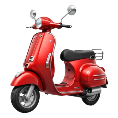 vespa roja sticker