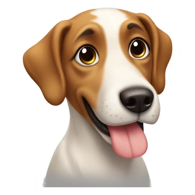 Dog saying good morning  sticker