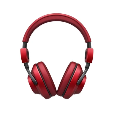 headphones darkred  sticker