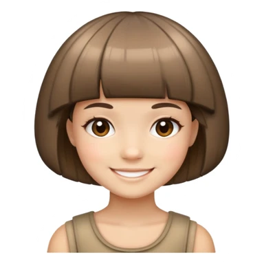 Girl mashroom haircut  sticker