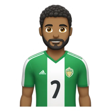 jugador de futbol con barba sticker