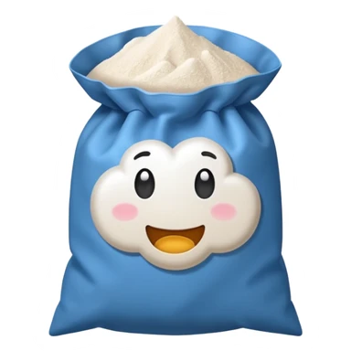 flour in a flour bag sticker