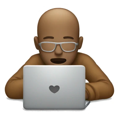 sick person working on laptop sticker