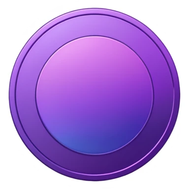 Purple modern Gradient coin 3d half rotate sticker