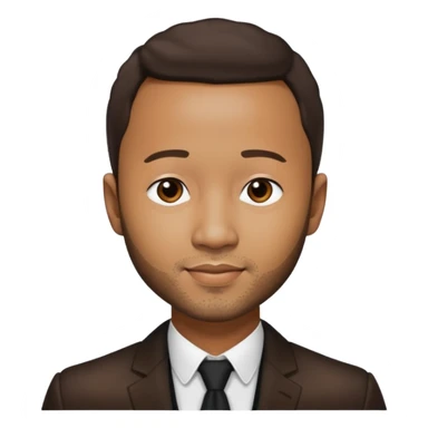 John Legend with dark brown hair sticker
