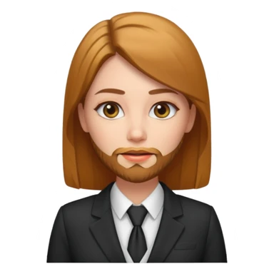 bearded woman in a suit sticker