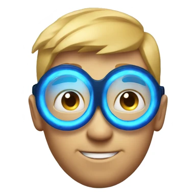 Australian dad with blue ring of light on top of his head sticker