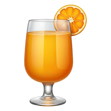 a glass of orange juice sticker