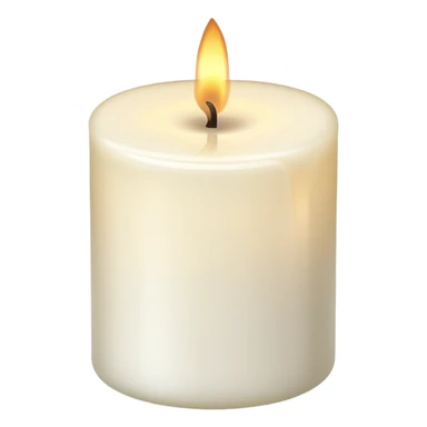 unlit candle with wick sticker