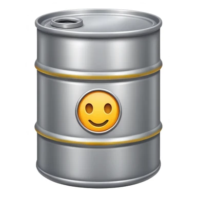 generate a realistic metal oil barrel without rust sticker