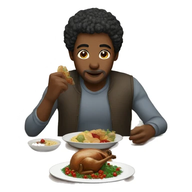 Night Christmas dinner sticker