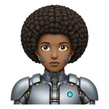 Anime half afro Cyborg sticker