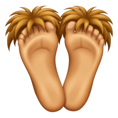 Feet with a lot of hair  sticker