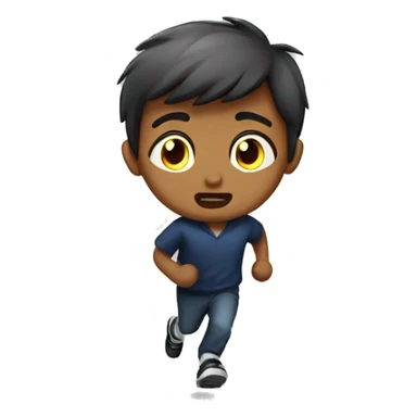 boy run urgent sticker