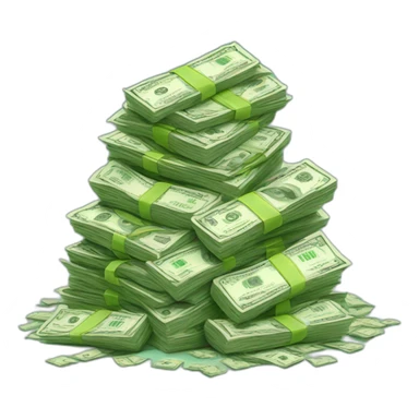 pile of money sticker