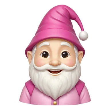 garden ornamental gnome pink sticker