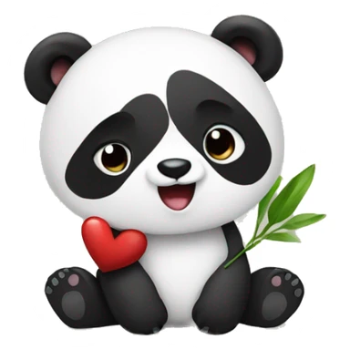 Panda in love sticker