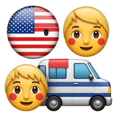 Generate USA trip emoji sticker