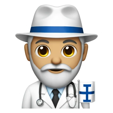 rabbi with Sidelocks holding israel flag who is a doctor  sticker