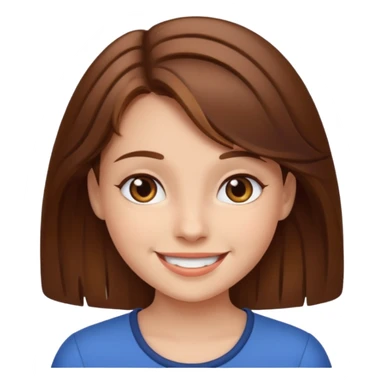 Girl,brown hair, sticker
