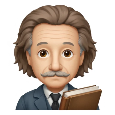 Albert Einstein holding sticker