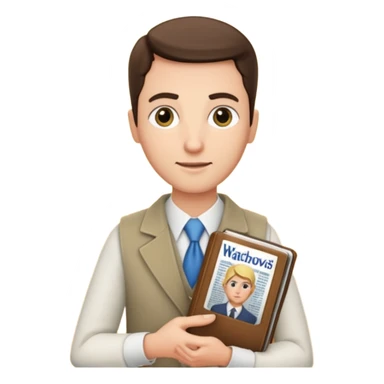 Testemunha de jeová com revista sticker