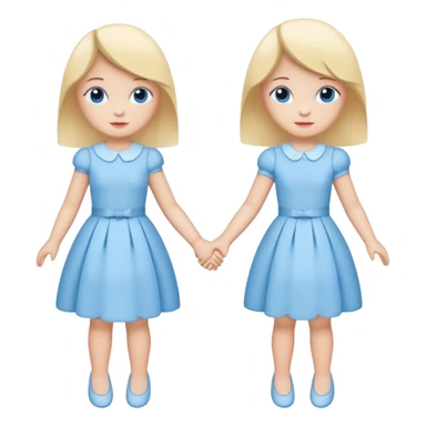 bonequinhos de papel azuis de mãos dadas sticker