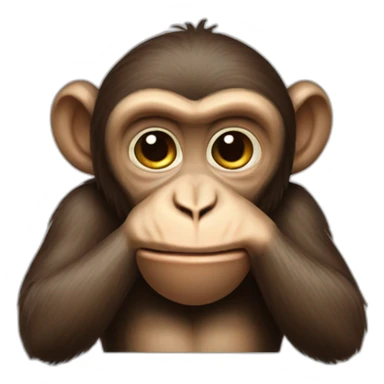 Hear no evil monkey sticker