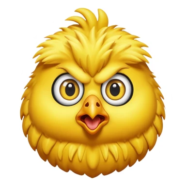 Shocked chicken emoji sticker