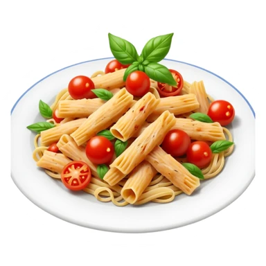 pasta with cherry tomatoes and chicken strips sticker