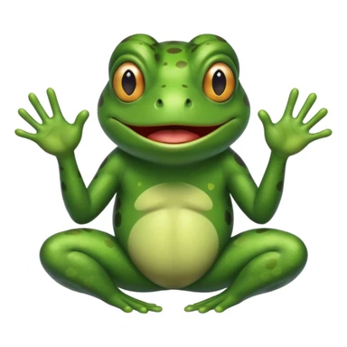 Frog man flicking people off sticker