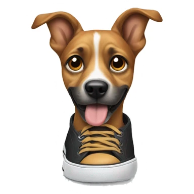 Dog with shoes sticker