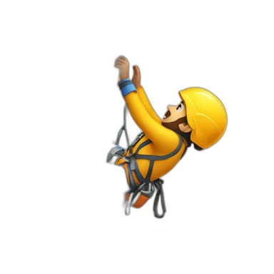 CLimber taking a fall sticker