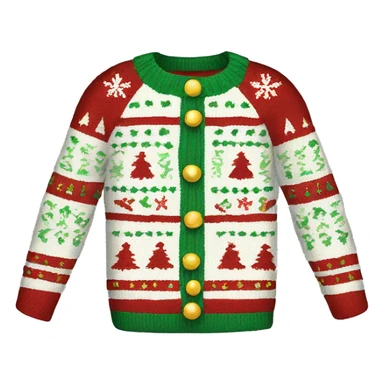 Christmas ugly sweater sticker