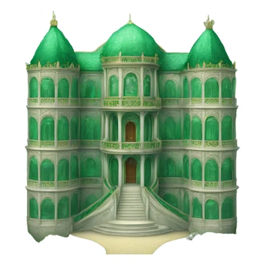 Palace fully made out of emerald sticker