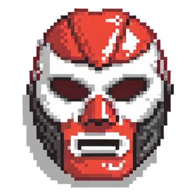red and black luchador mask sticker