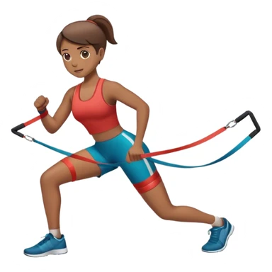 resistance band legs exercise sticker