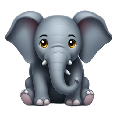 Gaming elephant cute sticker