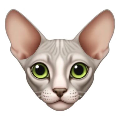 Don Sphynx cat with green eyes sticker