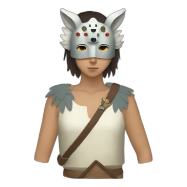 princess mononoke with mask sticker