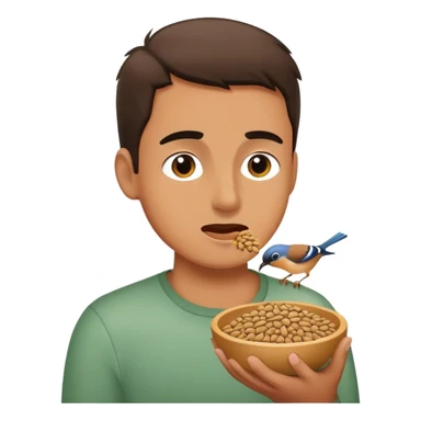 Guy eating birdseed  sticker