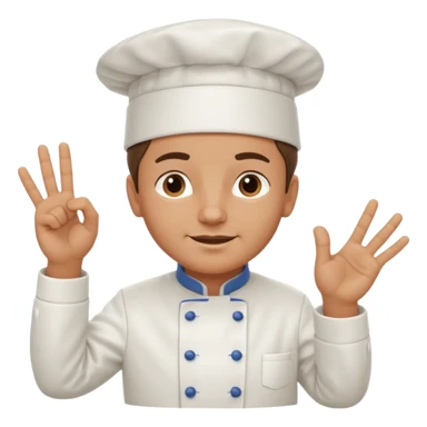 French chef with the 🤌 hand sticker