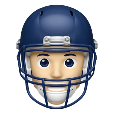 College football player helmet in  navy blue color  sticker