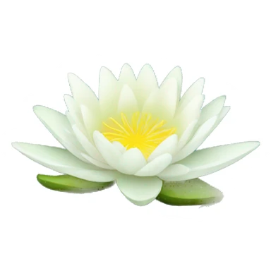 Water lily with a white flower in a swamp sticker