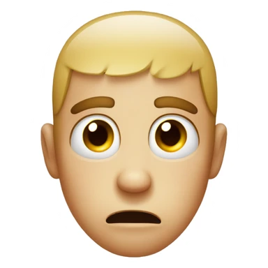 Face is crying and has dark circles under his eyes sticker