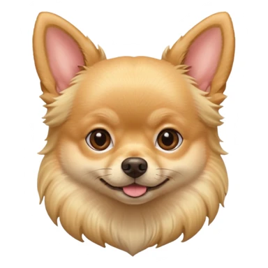 Dog with Pomeranian body and chihuahua  head and all blond full dog sticker